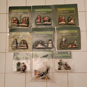 9 Holiday Time Santa Clause Carolers Christmas Holiday Village Accessories Decor
